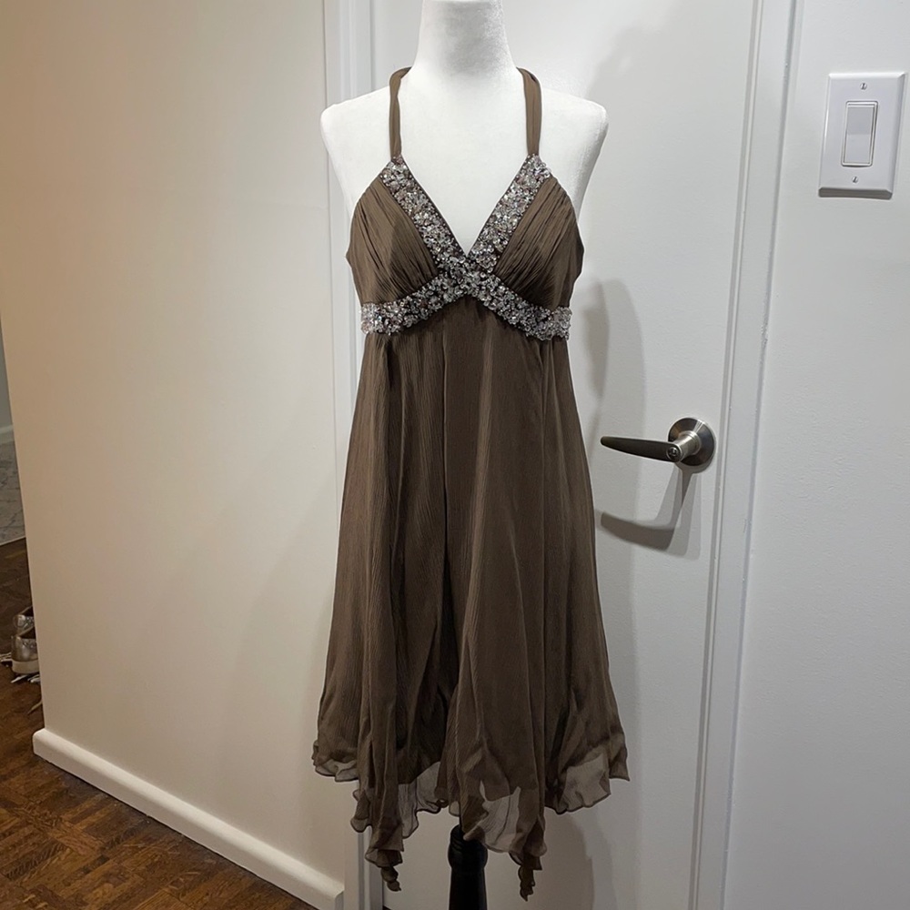 NWOT-Silk halter dress. Size 12 $60